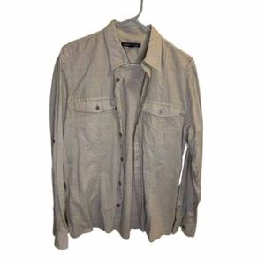 John Varvatos Long Sleeve Button Down Gray Lightweight Shirt